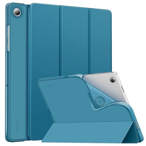 MoKo Case for Samsung Galaxy Tab A11+ Plus 11 inch 2025/ A9+ Plus 2023 with Soft TPU Translucent Back Protective Cover, Samsung A11+/ A9+ Tablet Case, Auto Wake/Sleep, French Blue