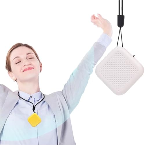 HAIEGACR Portable Wearable Air Purifier Necklace for Travel, Personal Ionic Air Cleaner, USB Rechargeable Mini Air Purifier for Office, Car & Outdoor, 1500 Million Ions (White)