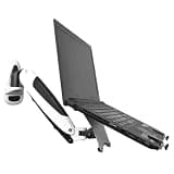 Laptop Wall Mount, 2-in-1 Monitor Gas Spring Arm, with Detachable Tray, Full Motion Adjustable, Holds Max 7kg, for 11-17" Notebook/13-32 Computer Screen A