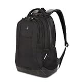 SWISSGEAR Cecil Laptop Backpack, Fits Most 16-Inch Laptops, Three-Compartment Design, Airflow Back Panel, Black, 27.3L, 18-Inch