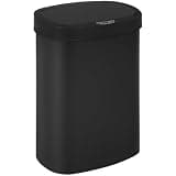 BestOffice | 13 Gallon Plastic Trash Can with Lid | Black