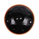 Steel Tongue handpan Drum Music Percussion Instrument,432Hz,10,9 notes, 22 Inch Steel Handpan Drum Instrument (Black 9 Notes)