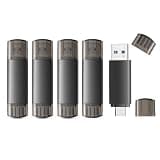 JOIOT 32GB USB C Flash Drive Dual USB 3.0 Flash Drive Type C + USB A Portable Type-C Flash Drive 2-in-1 USB-C Thumb Drive for Smartphone Tablet Computer Mac iPhone 15 (5 Packs)