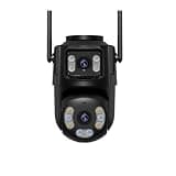 2.4G&5GHz WiFi Outdoor PTZ Security Device Dual Screen Auto Tracking Home Surveillance Equipment(EU Plug,P2-B)