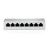Zyxel 8-Port Gigabit Switch | Unmanaged | Desktop or Wall Mount | Easy Installation | Fanless | Metal Housing | Ethernet Splitter Network Hub | TAA Compliant [GS-108B v5]