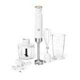 LUGBAR Beautiful 2-Speed Immersion Blender with Chopper by Drew Barrymore (White Icing)