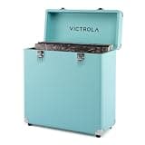 Victrola Collector II (2026 Model) – Vinyl Record Storage Case – Hold 30+ Vinyl Turntable Records, Heavy-Duty Hardware, Soft Interior Lining, Portable Box with Carry Handle (Turquoise)