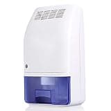 FTVOGUE 700ml Air Dehumidifier with Humidity Sensor Ultra Quiet Peltier Absorber Auto Shut Off for Bedroom Home