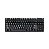 Logitech G413 TKL SE Mechanical Gaming Keyboard - Compact Backlit Keyboard with Tactile Mechanical Switches, Anti-Ghosting, Compatible with Windows, macOS - Black Aluminum