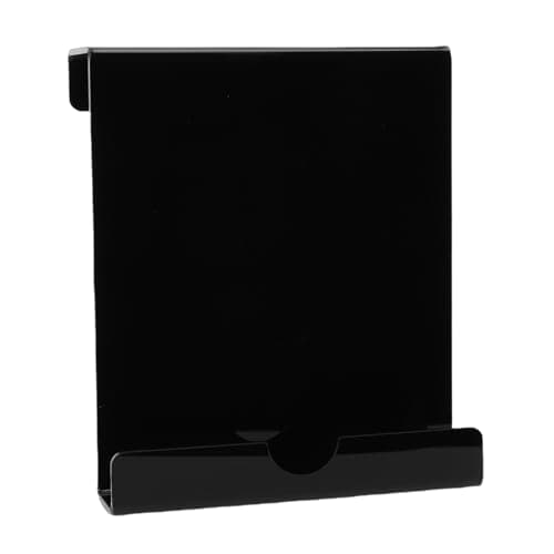 BAFOVY Treadmill Tablet Holder, Lightweight Shatter Proof Acrylic Book Stand for Gym Equipment, with Easy Setup for Exercise Bike Stair Machine (Black)