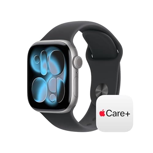 Apple Watch Series 11 [GPS 42mm] Smartwatch with Space Grey Aluminium Case with Black Sport Band - S/M. Sleep Score, Fitness Tracker, Health Monitoring with AppleCare+ (2 Years)