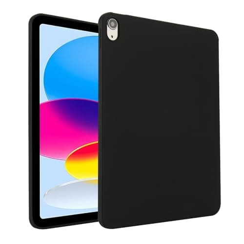 HUOLUNGJIN Case Compatible with iPad (A16) 11th Generation 11 Inch 2025/10th Generation 10.9 Inch 2022,Slim Matte TPU Soft Shell Skin Silicone Protective Cover for 9th/8th/7th 10.2-Inch (Black)