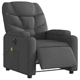 HGLADYU Electric Massage Recliner Chair Dark Gray Fabric with 135 Degree Recline, Vibration Massage, 6 Points, Cup Holders and Side Pocket