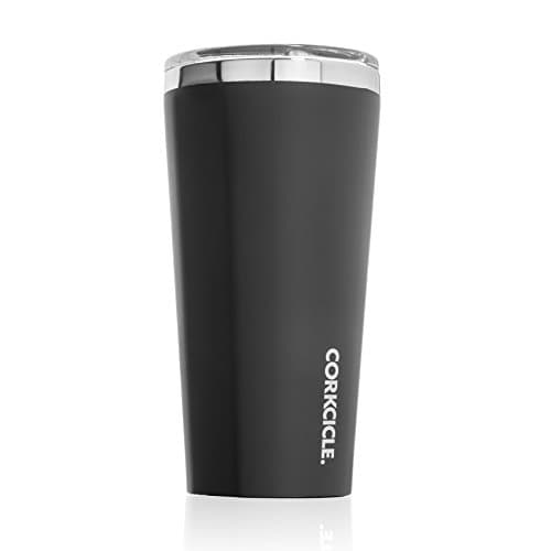 Corkcicle Classic Tumbler - Keeps Drinks Cold for 9 Hours & Hot for 3 - Triple-Insulated Stainless Steel - Holiday Tumbler Gift - 16 oz - Matte Black