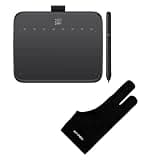XPPen 6 * 4 inch Drawing Tablet with 16384 Pressure Levels IT640 Digital Graphic Art Tablet & Professional Artist Glove 2-Fingers Glove (Size S) Black