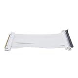 Yechiry PCIE 5.0 X16 Riser Cable White, 128Gbps GPU Extension Adapter 180 Degree PCIE 5.0 Graphics Card Extender with Unique Protector, 128Gbps High Speed Flexible Cable