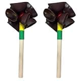 Pumtus 2 Pack African Rattle Shaker, Natural Cacho Seed Shell Rattles, Handmade Maracas Percussion Instrument, Peruvian Tribal Musical Bell for Dance, Meditation, ASMR, Sound Therapy, Yoga