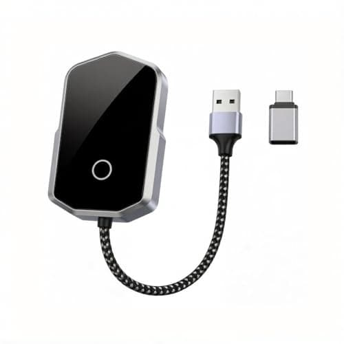 B&DOG XSIN Wireless CarPlay Adapter, USB to USB-C Electronic Adapter with Braided Cable