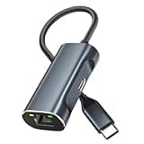 1000Mbps Ethernet Adapter for Chromecast with GoogleTV, USB C TO Ethernet adapter with 100W charging port, ethernet to USB C adapter for Chromecast GoogleTV[HD/4K], Laptop,with More Streaming TV Stick
