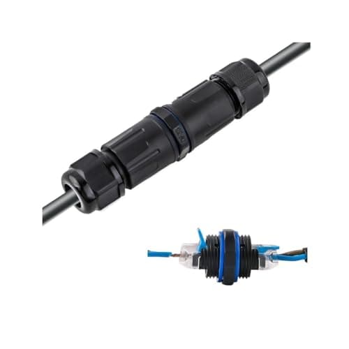 ASUVTECP 2Pcs IP68 Waterproof Electrical Cable Connector 6-10mm Plug Socket 2 Pin Connectors for LED Light Security Equipment