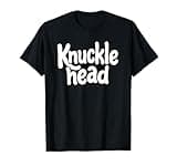 Knucklhead Black n White Text T-Shirt