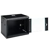 9U Wall Mount Network Cabinet 19 Inch, 23.6x17.7x20.1 Inch Data Cabinet for Router and Fiber Optic Modem, Lockable Front Door with Key, Cold-Rolled Steel