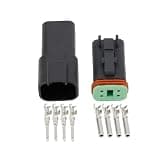 1 Set Black D Connector DT06-2S/DT04-2P 3P 4P 6P 8P Waterproof Electrical For Car Motor With Pins 22-16AWGG(DT06-4S DT04-4P)