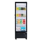 Pemberly Row 21" Glass Door Display Merchandiser Refrigerator, 8 Cu. Ft. Capacity, Adjustable Shelves, Energy Efficient, Frost-Free, Freestanding Cooler for Commercial Use