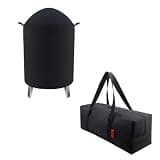 Round Smoker Cover Fits Grill Boss, SUNLIFER 20.5" Vertical Smoker and Grill Tool Organizer, BBQ Tool Storage Bag