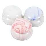 FUOYLOO 3Pcs 15Ml Ceramic Marble Pattern Cosmetic Jars Set, Small Sealing Storage Containers for Lip Balm, Solid Perfume, and Cream, Multipurpose Beauty Sub Packaging for Travel and Daily