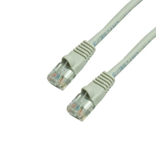 Grandmax CAT5e 5' FT Gray RJ45, UTP, 350MHz Ethernet Network Patch Cable Snagless/Molded Bubble Boot, 10 Pack