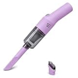 catsMeow Mini Handheld Vacuum Cordless, Lightweight Portable Vacuum Cleaner for Home, Car, Desk, Keyboard, Sofa and Crumbs, USB Rechargeable Small Vacuum with Washable Filter, Stylish Lavender Purple