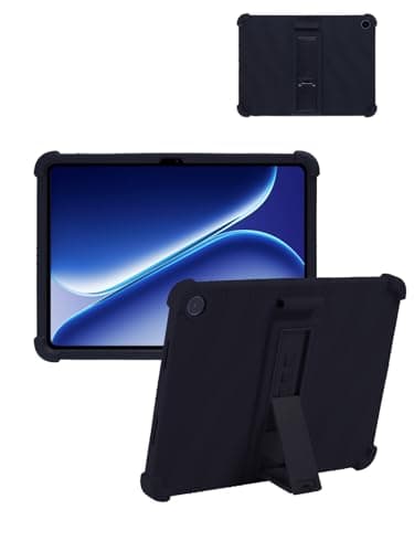 for OnePlus Pad Go 2 (12.1 Inch) Android 16 Tablet Protective case, ZBAGUG Shockproof Lightweight Silicone Protective Cover with Stand, Child-Friendly Protection, Easy to Clean Design, Black.