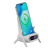 Wireless Charger Desktop Phone Mount - 15W Magnetic Fast Charging Stand, Hands Free Smartphone Holder, Stable Viewing Dock with Strong Magnetic Alignment | Bedroom Nightstand Setup, Office O