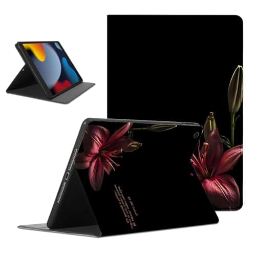Mrtponk Jesus Christian Isaiah 30:18 Tablet Case for iPad mini 7 A17 Pro 2024,Lily Pattern for Women Men Teens Protective Cover Flip PU Leather Stand Funda