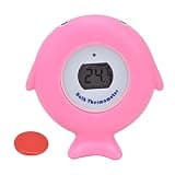 Baby Bath Thermometer with LCD Display - Cute Fish Shaped Electronic Temperature Gauge for Bathtub and Swimming Pool - Blue (Roseate)