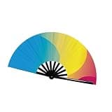 Simnek 1Pc Large Folding Hand Fan Retro Cloth Fabric Chinese for Men/Women Festival, Dance, Gift Held Folding