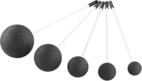 Gong Resonant Mallet Tool, Rubber Ball Head Friction Gong Mallet for Whale Like Atmospheric Sound Effects, Sound Bath Meditation, Yoga Practice and Percussion Performance Use (XS - XLSet)