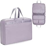 Hafmall Hanging Luggage Organizer Travel Closet for Carry-on, Portable 5 in 1 Storage Bag for Women, Foldable Packing Cube for Clothes, Travel Essentials, Purple