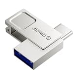 ORICO 32GB USB C Flash Drive, Dual USB-A & USB-C Thumb Drive USB 3.2 Gen 1, Up to 90MB/s Read, 360° Swivel Metal Mini Memory Stick for Phone, Tablet, PC, Laptop, Car