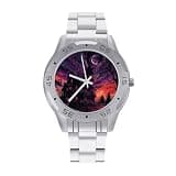 NTVOWPZO Three-Hand Analog Stainless Steel Watches for Men Easy Reader