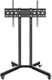 EliteBloom Mobile Tv Stand, Rolling Tv Stand, Mobile Tv Cart, Tv Wall Mount Rolling/Mobile Tv Cart with Wheels, for LCD Plasma Flat Panel,