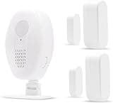 Wireless Door Open Chime, Door Open Alarm, Custom Voice via USB, Door Window Alarm, Entry Alert for Kids/Toddler/Dementia Safety