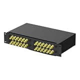 RHNLMGKL 48 Port Optical Fiber Junction Box SC/FC/ST/LC Empty/Full Load 19-inch Rack Cold-Rolled Enclosure for Data Centers(48 Port ST)