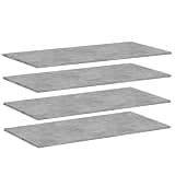 HBFDSFG 4 Pack Bookshelf Boards, 39.4"x19.7"x0.6" Engineered Wood Storage Shelf Panels for Additional Space