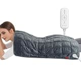 Comfytemp Weighted Large Heating Pad 17"×33" for Back & Period, FSA Eligible Far Infrared Electric Heat Pad, Fathers Day Gift for Dad Men, HSA King Size Heated Pad with Evenly Filling Ceramic Bead