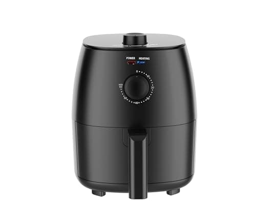 2.2 Qt Air Fryer in Arctic Black with Non-Stick Basket