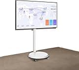LBAawxe LCD TV 360 Degree Rotating Frame Floor Stand - Mobile TV Cart On Wheels for 24-55 Inch Screens, Max VESA 200x200mm