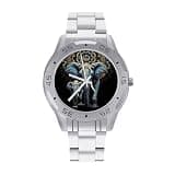 NTVOWPZO Three-Hand Analog Stainless Steel Watches for Men Easy Reader