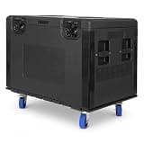 Hubxinly Flight Road Travel Case with Handle and Wheels Stackable Heavy Duty ATA Rolling Road Case for DJ Equipment Storage Transport Tou (S)